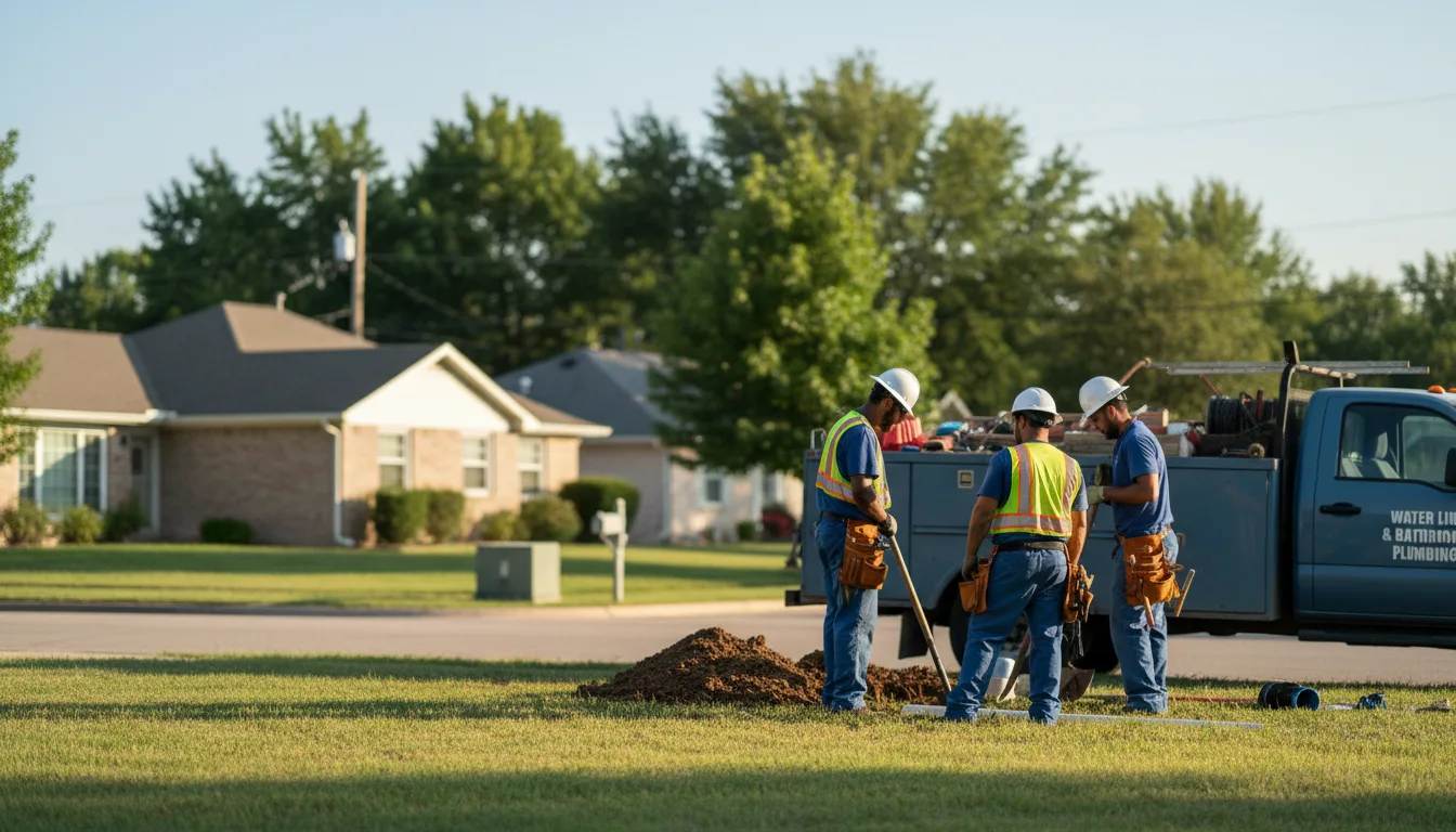 Residential water line and bathroom plumbing service in Ecleto, TX